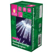 Электрогирлянда-нить комнатная «Сосульки» 2 м, 20 LED, холодный белый, батарейки, ЗОЛОТАЯ СКАЗКА, 592561