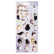 Наклейки гелевые MESHU  «Cute Cat» , 10*23см, инд. уп., европодвес