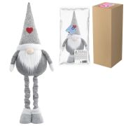 Украшение новогоднее интерьерное 70 см «Гном Милаш», телескопические ножки, полиэстер, ЗОЛОТАЯ СКАЗКА, 592521
