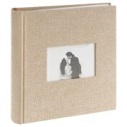 Фотоальбом 200 фото 10*15см, ArtSpace «Beige», бумажные страницы, ткань с окном
