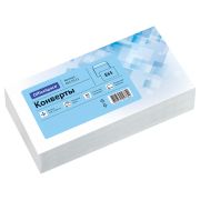 Конверт Е65, OfficeSpace, 110*220мм, б/подсказа, б/окна, отр. лента, внутренняя запечатка, термоусадка