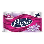 Бумага туалетная быт., спайка 8 шт., 3-слойная (8х16,5 м), PAPIA, аромат Балийский цв, 5080738