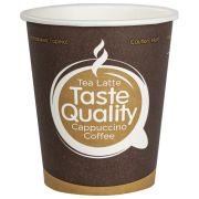 Стакан одноразовый бумажный 250 мл, КОМПЛЕКТ 50 шт., однослойные, Taste Quality, холодное/горячее, ФОРМАЦИЯ, HB80-280-0004