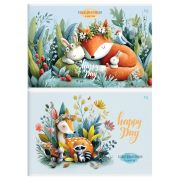 Альбом для рисования 08л., А4, на скрепке BG «Happy day», эконом
