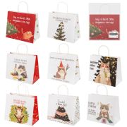 Пакет подарочный (1 штука), новогодний, 28х14х24 см «Котики», крафт, ассорти, ЗОЛОТАЯ СКАЗКА, 592433