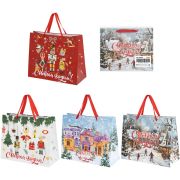 Пакет подарочный (1 шт.) новогодний 26х13х32 см «Winter Wonderland», фольга, ассорти, ЗОЛОТАЯ СКАЗКА, 592443