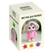 Набор для росписи фигурки из гипса ТРИ СОВЫ «Зайка в комбинезоне», высота фигурки 7,6см, с красками и кистью, картонная коробка