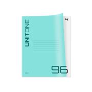 Тетрадь 96л., А5, клетка BG «UniTone. Neon», пластиковая обложка, неон голубой