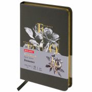 Блокнот МАЛЫЙ ФОРМАТ (100х150 мм) А6, BRAUBERG VISTA «Rose», под кожу, твердый, срез фольга, 80 л., 112097