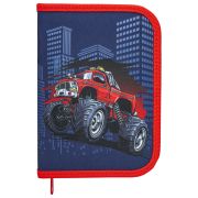 Пенал ПИФАГОР, 1 отделение, полиэстер, 19х13 см, «Monster car», 271013