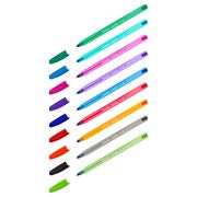 Ручка шариковая Luxor «InkGlide 100 Icy» синяя, 0,7мм, трехгран., корпус ассорти