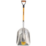 Лопата алюминиевая для снега 37х48 см, ОБЩАЯ ДЛИНА 120 см, черенок стекловолокно, V-ручка, RABBITEX (РАББИТЕКС) «FIBERGLASS», 700486