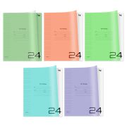 Набор тетрадей 24л., линия BG «UniTone. MIX», пластиковая обложка, 10шт.