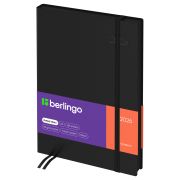 Ежедневник датированный 2026г., А5, 184л., кожзам, Berlingo «Western», черный, с резинкой