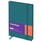 Ежедневник датированный 2026г., А5, 184л., кожзам, Berlingo «Western», бирюзовый, с резинкой