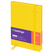 Ежедневник датированный 2026г., А5, 184л., кожзам, Berlingo «Western», желтый, с резинкой