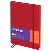 Ежедневник датированный 2026г., А5, 184л., кожзам, Berlingo «Western», красный, с резинкой