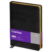 Ежедневник датированный 2026г., А4-(В5), 184л., кожзам, Berlingo «xGold», зол. срез, черный