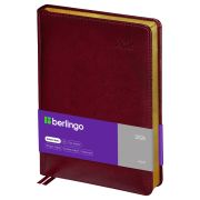 Ежедневник датированный 2026г., А4-(В5), 184л., кожзам, Berlingo «xGold», зол. срез, бордовый