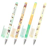 Ручка шариковая с принтом BRAUBERG «МИЛЫЕ КОТЫ», СИНЯЯ, SOFT TOUCH покрытие, узел 0,7 мм, линия письма 0,35 мм, 144478