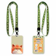 Бейдж вертикальный с 3D-печатью «Котик» (85х54 мм), лента 45 см, СЛАЙДЕР, FUNSTER (ФАНСТЕР), 238828