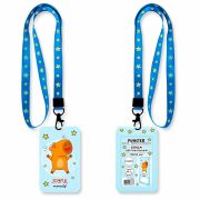 Бейдж вертикальный с 3D-печатью «Капибара» (85х54 мм), лента 45 см, СЛАЙДЕР, FUNSTER (ФАНСТЕР), 238829