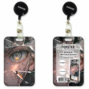 Бейдж вертикальный с 3D-печатью «Отражение» (85х54 мм), с рулеткой, СЛАЙДЕР, FUNSTER (ФАНСТЕР), 238841