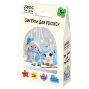 Набор для росписи фигурок из гипса ТРИ СОВЫ «Снеговик и лошадка», 2 фигурки с подвесом, с красками и кистью, картонная коробка