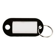 НАБОР Бирки для ключей пластиковые черные (10 штук в упаковке)