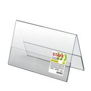 Подставка настольная для презентаций 210х150 мм (домик), двусторонняя, ПЭТ, STAFF, 291390