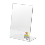 Подставка настольная для рекламных материалов ВЕРТИКАЛЬНАЯ (210х297 мм), А4, односторонняя, STAFF, 291395