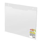 Подставка настенная для рекламных материалов ГОРИЗОНТАЛЬНАЯ (297х210 мм), А4, ПЭТ, STAFF, 291399