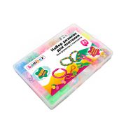 Набор резинок для плетения украшений 1 000 шт., 21 цвет, бокс, бусины, BAMBOX, 665978