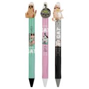 Ручка шариковая автоматическая MESHU «Сat Day» синяя, 0,7мм, грип, корпус ассорти