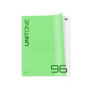 Тетрадь 96л. клетка BG «UniTone. Neon», пластиковая обложка, неон салатовый