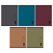 Тетрадь 48л., А5, клетка BG «Темные цвета», матовая ламинация