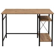 Стол BRABIX «SMART CD-018», 1100х600х765 мм, ЛОФТ, 2 полки, металл/ЛДСП бунратти, каркас черный, 641946