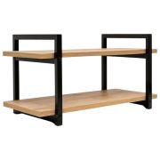 Полка BRABIX «SMART WS-002», 580х290х300 мм, ЛОФТ, 2 полки, металл/ЛДСП бунратти, 641952