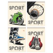 Блокнот А5 40л. на гребне BG «Hello sport»