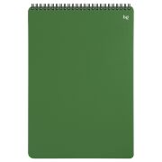 Блокнот А4 80л. на гребне BG «Base», пластиковая обложка, зеленый