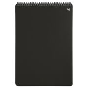 Блокнот А4 80л. на гребне BG «Base», пластиковая обложка, черный