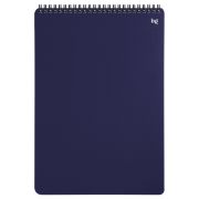 Блокнот А4 80л. на гребне BG «Base», пластиковая обложка, синий