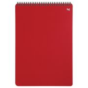 Блокнот А4 80л. на гребне BG «Base», пластиковая обложка, красный