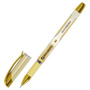 Ручка шариковая масляная с грипом BRAUBERG «Delta Plus Gold», СИНЯЯ, пишущий узел 0,7 мм, линия письма 0,35 мм, 144256