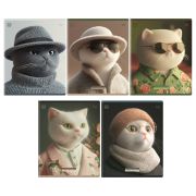 Тетрадь 48л., А5, клетка BG «Модные коты», выб. лак