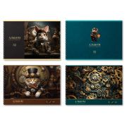 Альбом для рисования 32л., А4, на гребне BG «Стимпанк», выб. лак