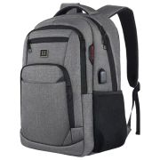Рюкзак HEIKKI SECURE (ХЕЙКИ) универсальный, 2 отделения, отделение для ноутбука, серый, 46x31x19 см, 273895