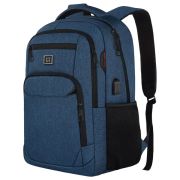 Рюкзак HEIKKI SECURE (ХЕЙКИ) универсальный, 2 отделения, отделение для ноутбука, синий, 46x31x19 см, 273896