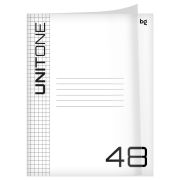 Тетрадь 48л., А5 клетка BG «UniTone», пластиковая обложка, прозрачный