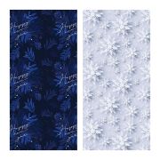 Упаковочная бумага глянц. 70*100см, MESHU «Snowfall», 80г/м2, ассорти 2 дизайна